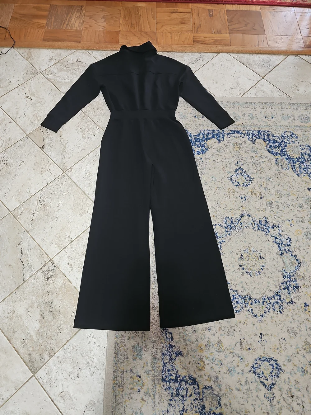 SPANX Air Essentials Long Sleeve Wide Leg Jumpsuit Size S